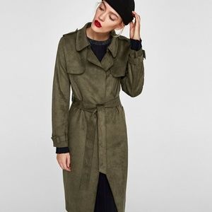 ZARA FAUX SUEDE COAT